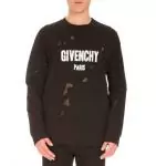 sweatshirt givenchy femmes hommes femmes hommes destroyed logo black